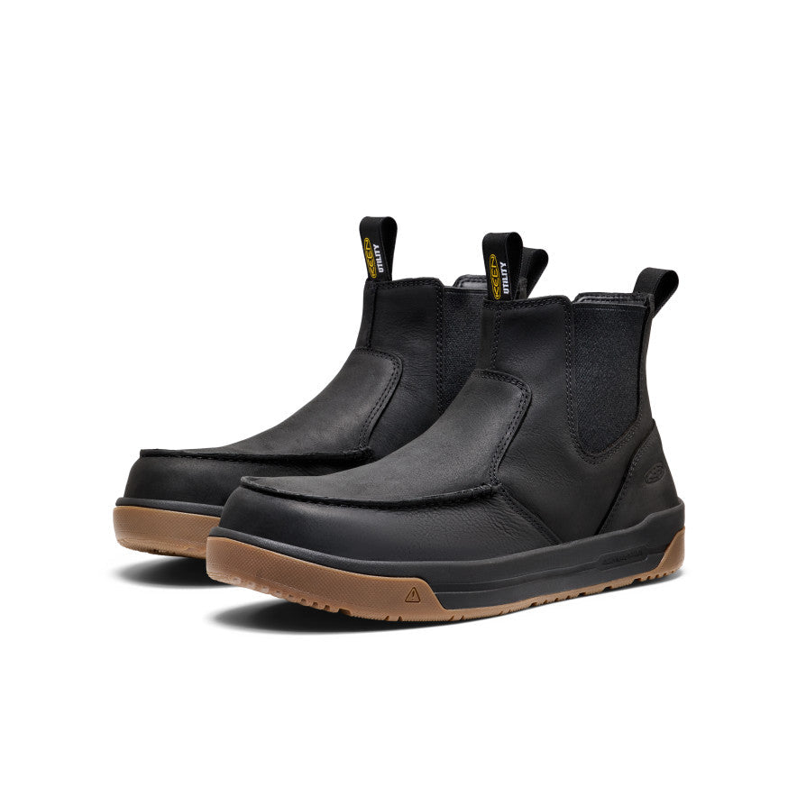 Mens Gibson Chelsea Work Boot Carbon Toe BlackGum
