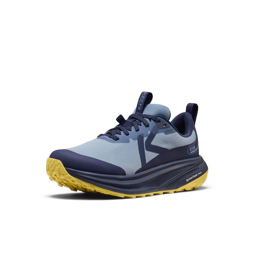 Womens Roam Waterproof Trail Running Shoe Faded DenimLemon Grass