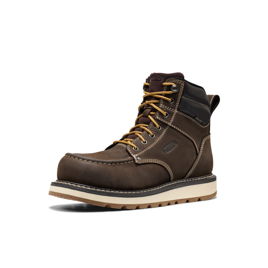 Mens Cincinnati 6 Waterproof Boot Carbon Toe Dark ChocolateSandshell