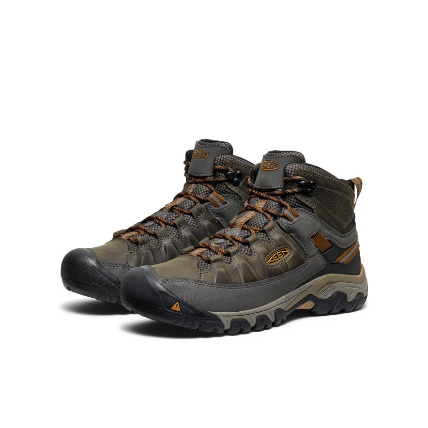 Mens Targhee III Waterproof Mid Wide Black OliveGolden Brown