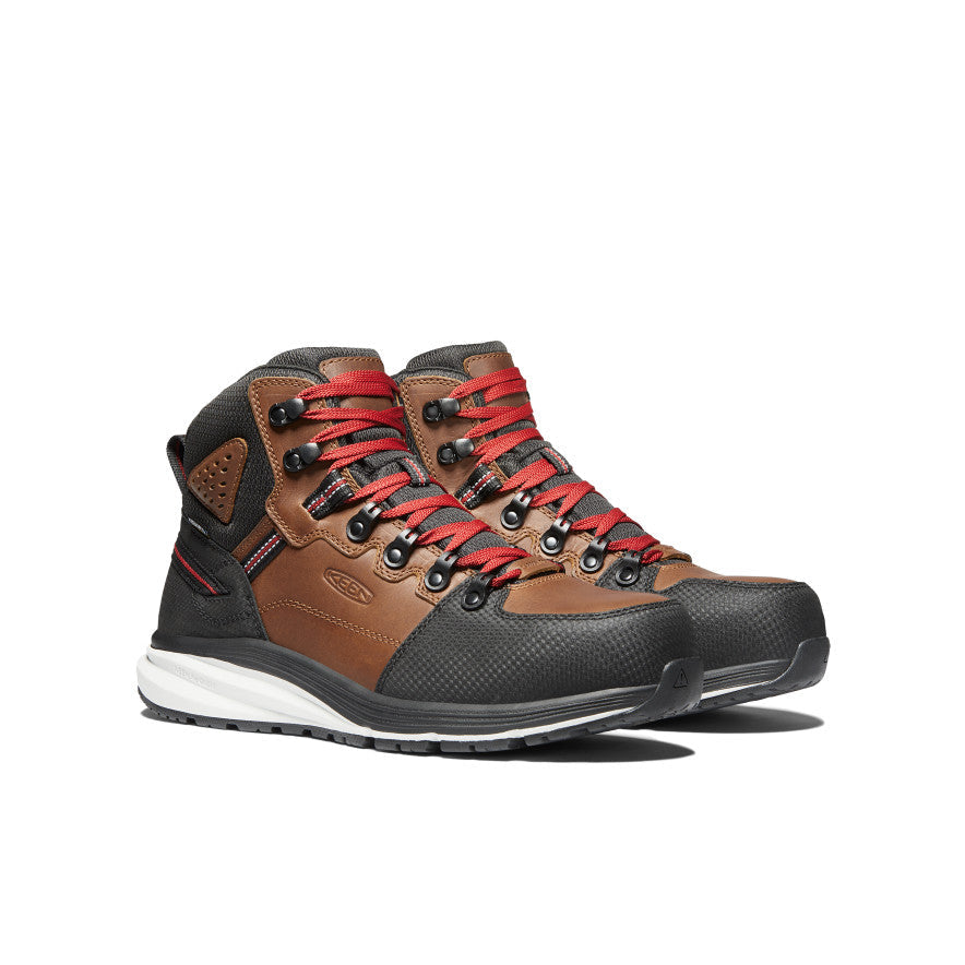 Mens Red Hook Waterproof Boot Carbon Toe TobaccoBlack