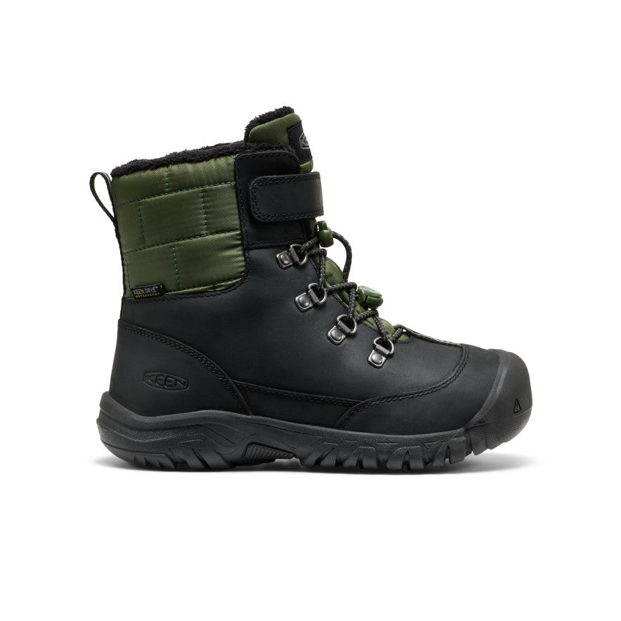 Big Kids Kanibou Waterproof Winter Boot BlackBronze Green