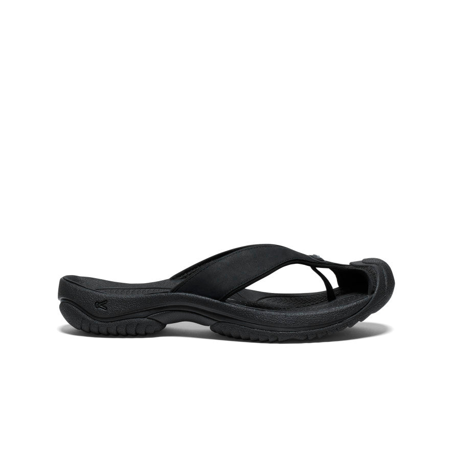 Mens Waimea Leather Flip-Flop BlackBlack