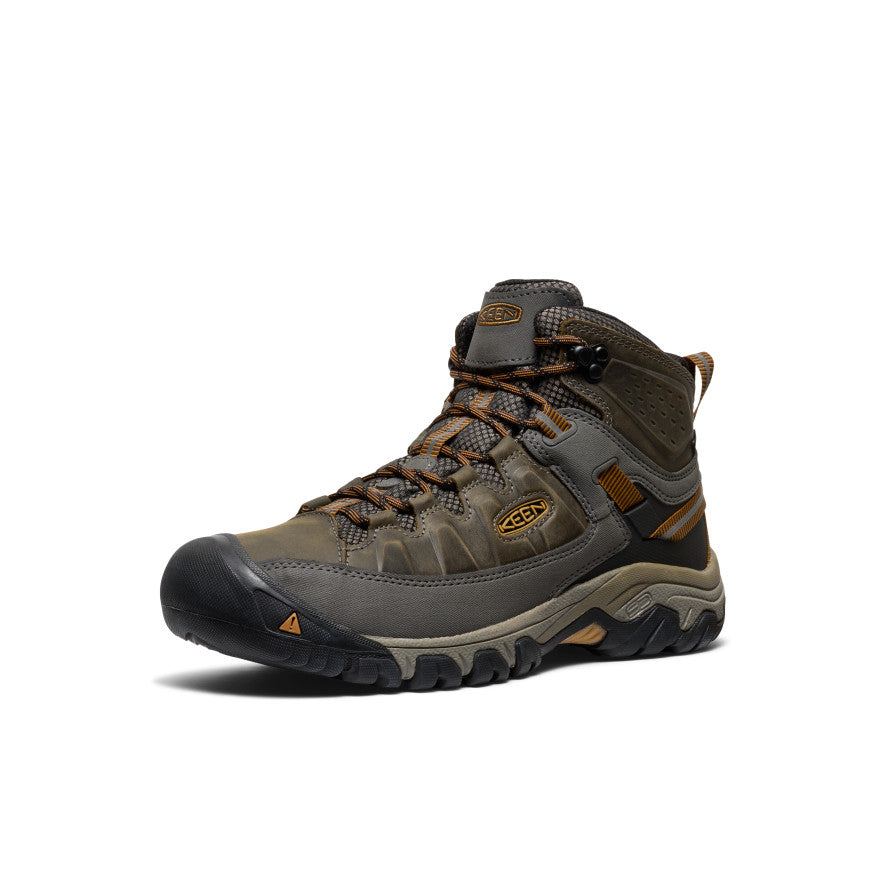 Mens Targhee III Waterproof Mid Wide Black OliveGolden Brown