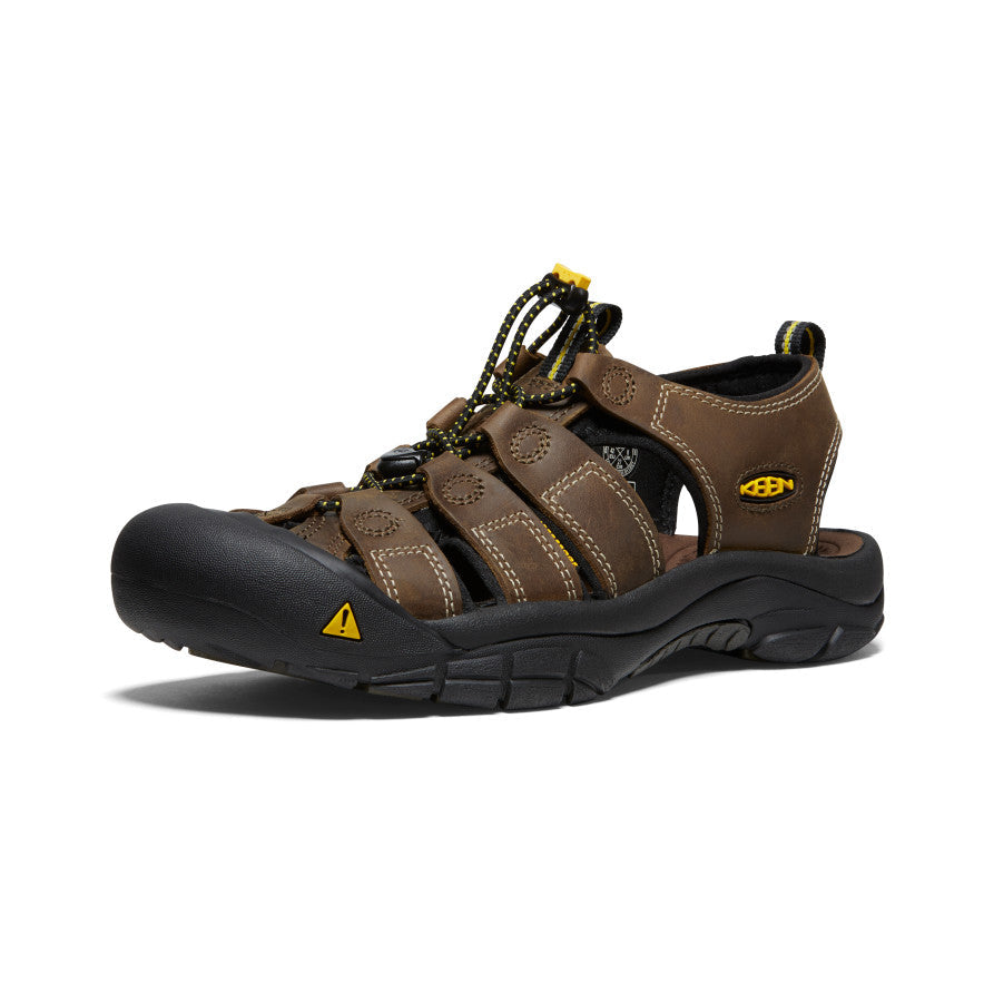 Mens Newport Leather Sandal Wide Bison