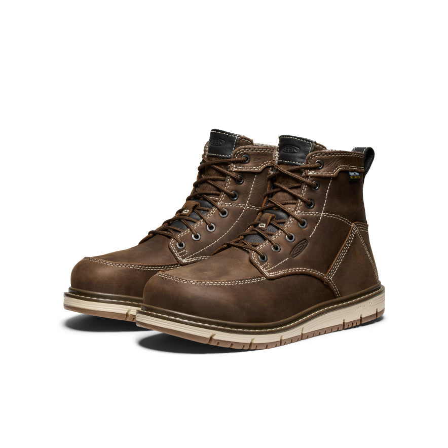Womens San Jose 6 Waterproof Boot Aluminum Toe Cascade BrownGum
