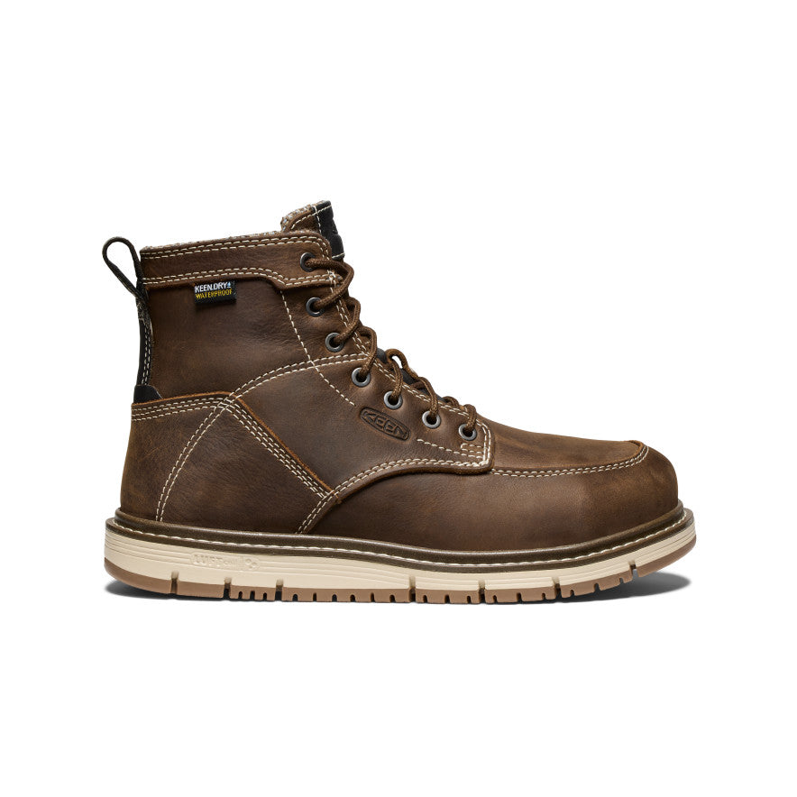 Womens San Jose 6 Waterproof Boot Aluminum Toe Cascade BrownGum