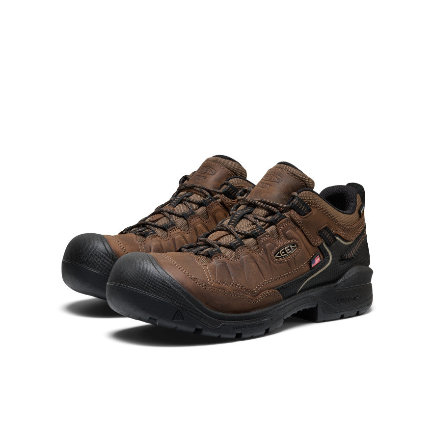 Mens Targhee IV Waterproof Work Shoe Carbon Toe Dark EarthBlack