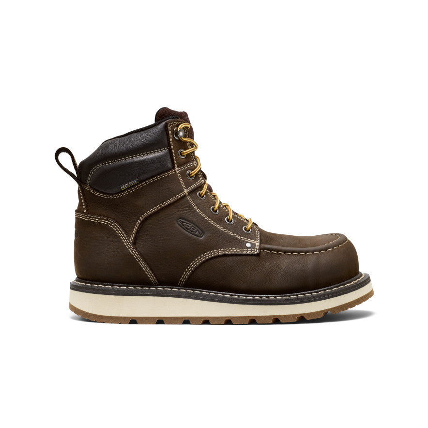 Mens Cincinnati 6 Waterproof Boot Carbon Toe Dark ChocolateSandshell