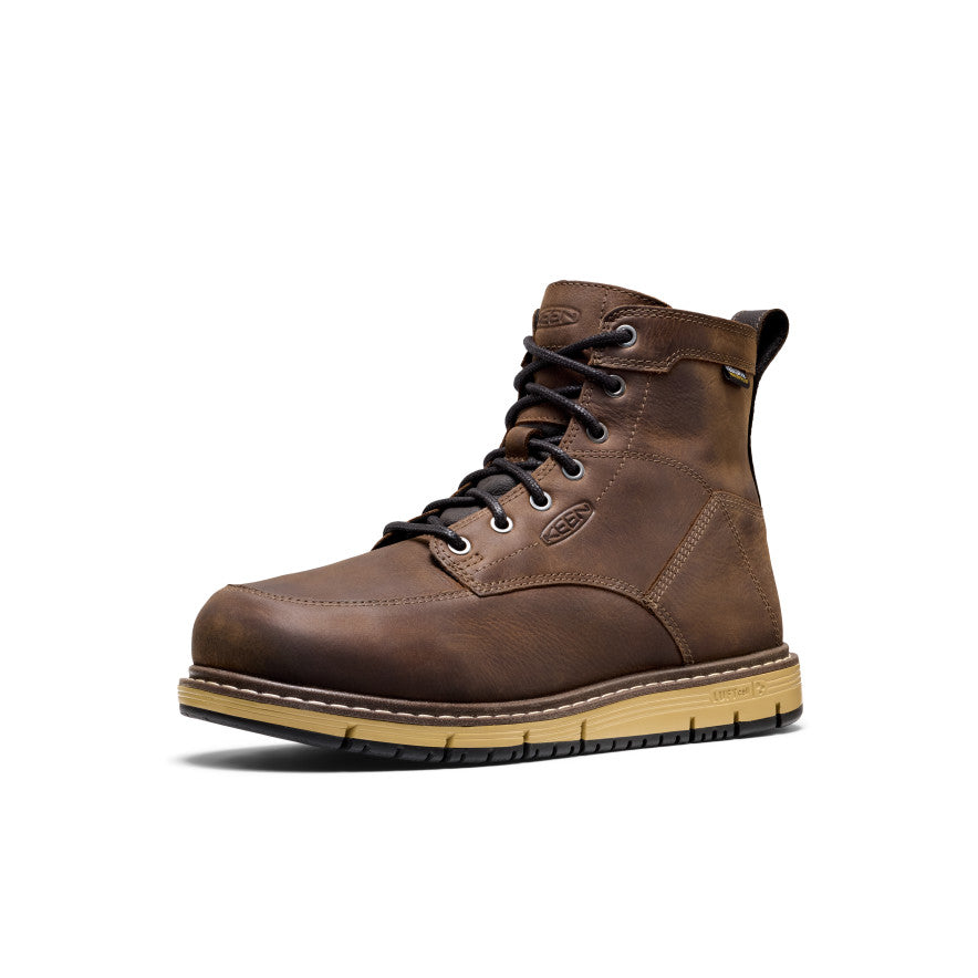 Mens San Jose 6 Waterproof Boot Aluminum Toe Cascade BrownBlack