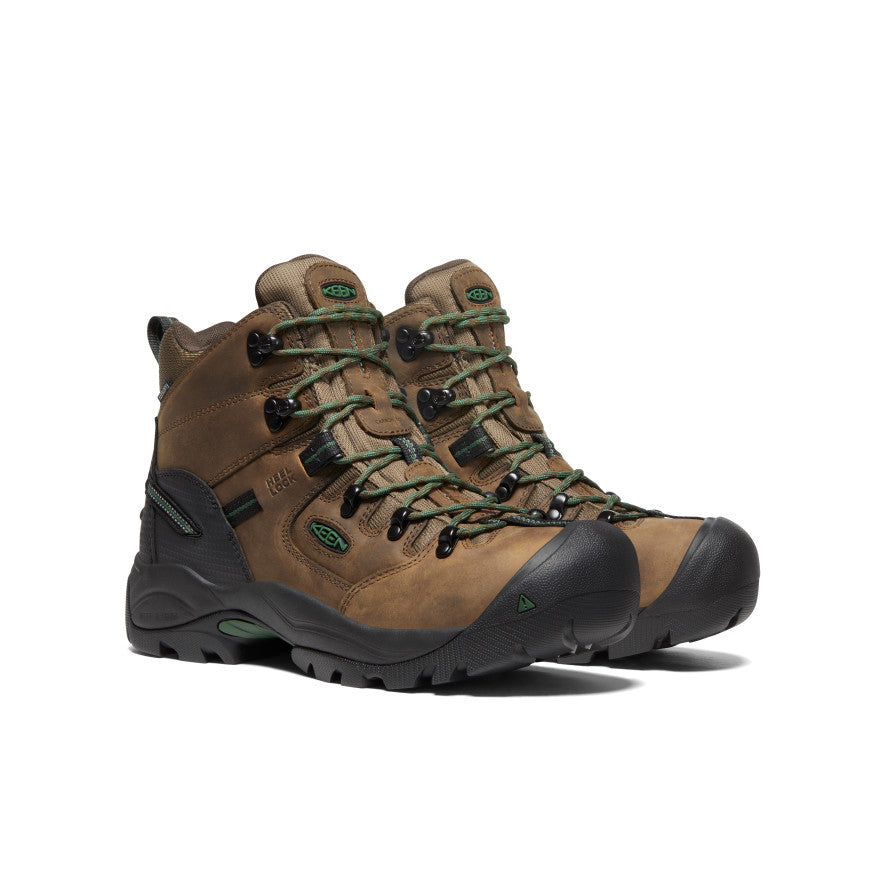 Mens Pittsburgh Energy 6 Waterproof Boot Carbon Toe Cascade BrownGreener Pastures