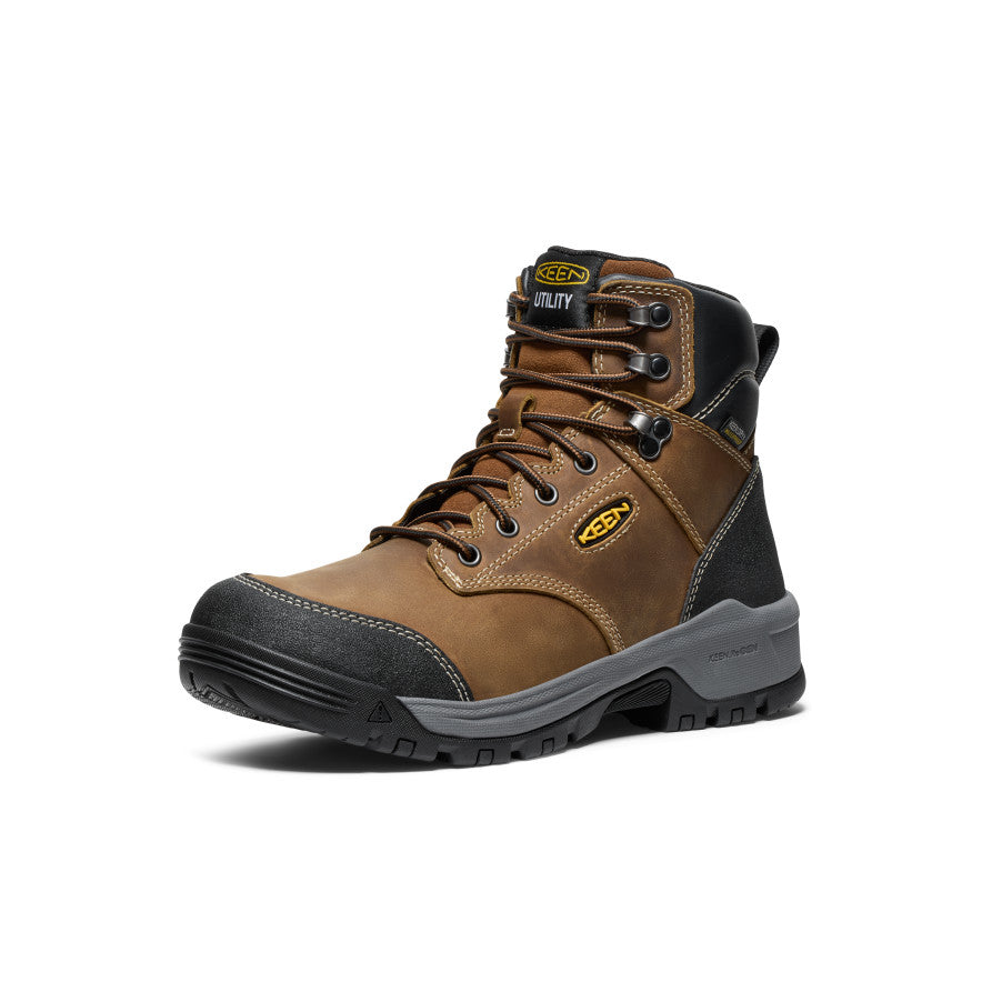 Mens Evanston 6 Waterproof Boot Soft Toe BisonBlack