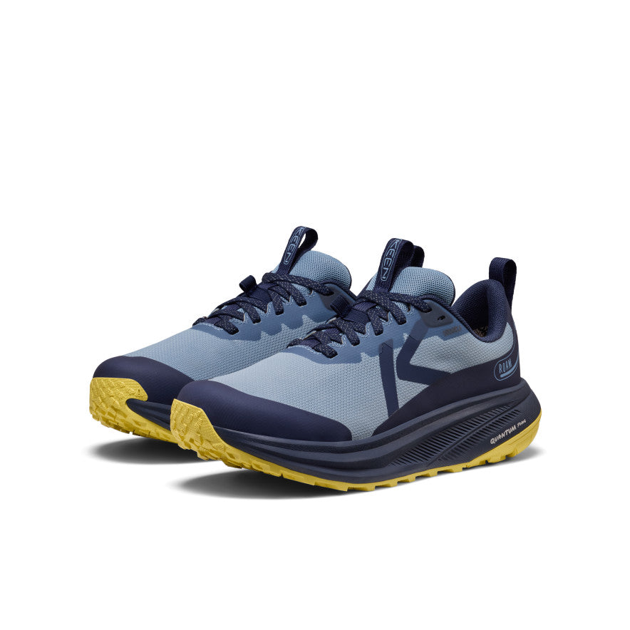 Womens Roam Waterproof Trail Running Shoe Faded DenimLemon Grass