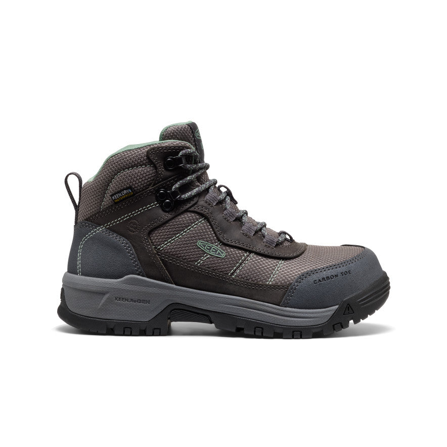 Womens Skokie Waterproof Work Boot Carbon Toe MagnetBlack