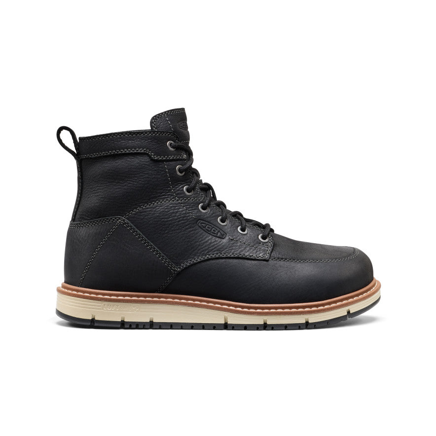 Mens San Jose 6 Boot Aluminum Toe BlackCaramel Cafe