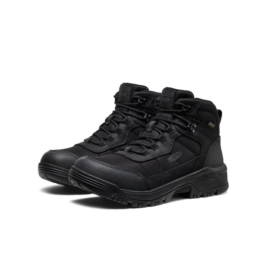 Mens Skokie Waterproof Work Boot Soft Toe BlackBlack
