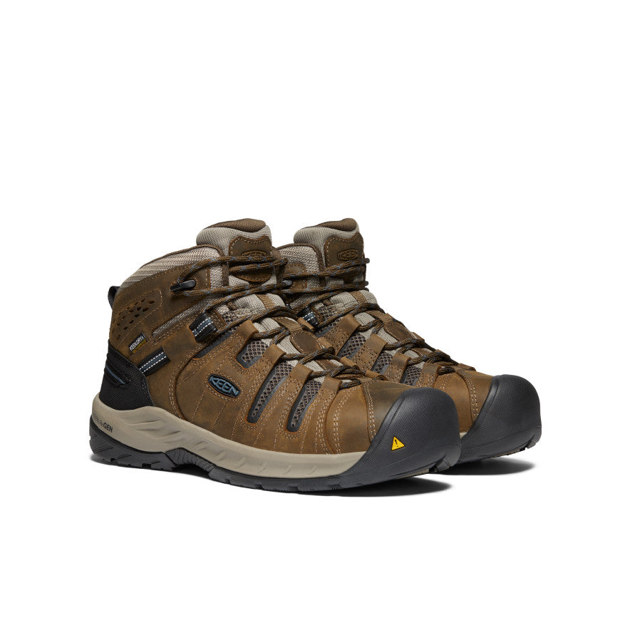 Mens Flint II Waterproof Boot Steel Toe Cascade BrownOrion Blue