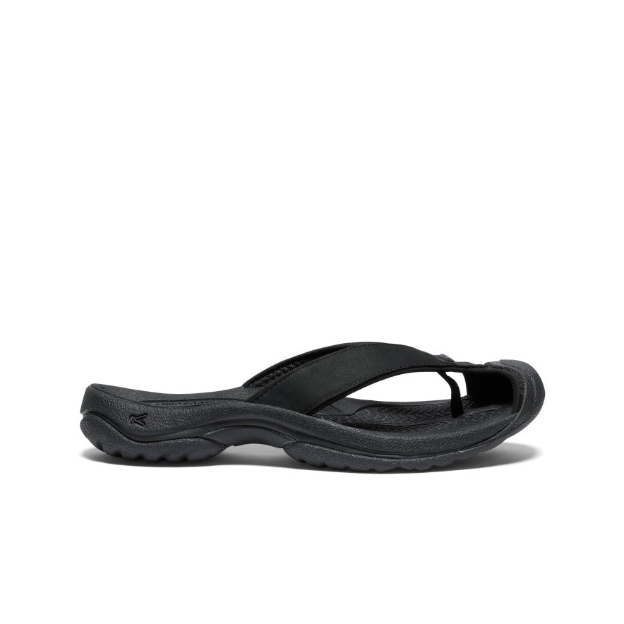 Womens Waimea Leather Flip-Flop BlackBlack
