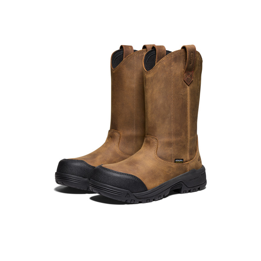 Womens Evanston Pull-On Waterproof Boot Carbon Toe BisonBlack