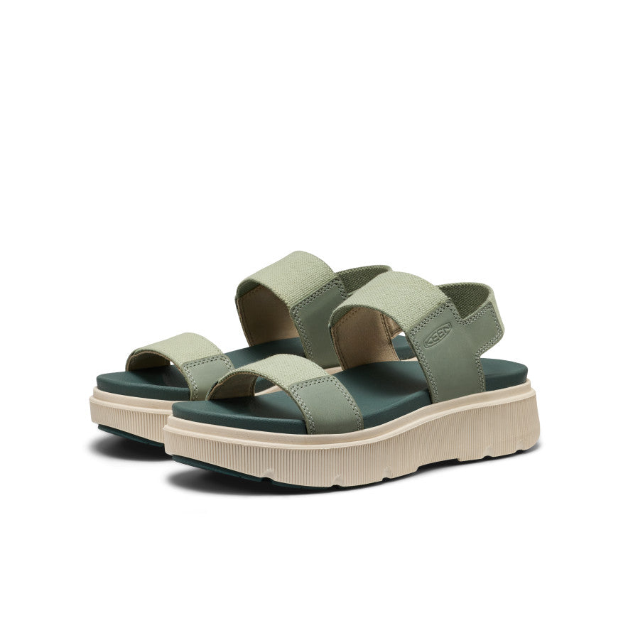 Womens Elle Mila Backstrap Sandal Lily PadDark Forest