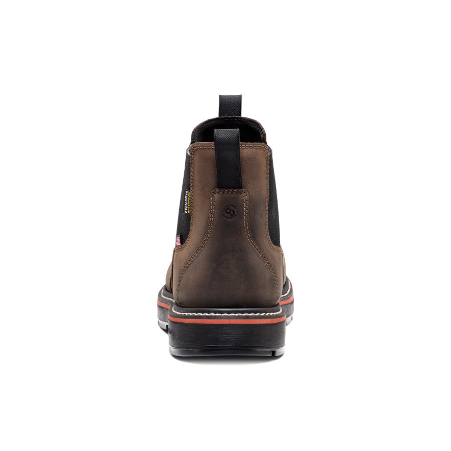 Mens Liberty Chelsea 90 Heel Waterproof Work Boot Soft Toe Coffee BeanBlack