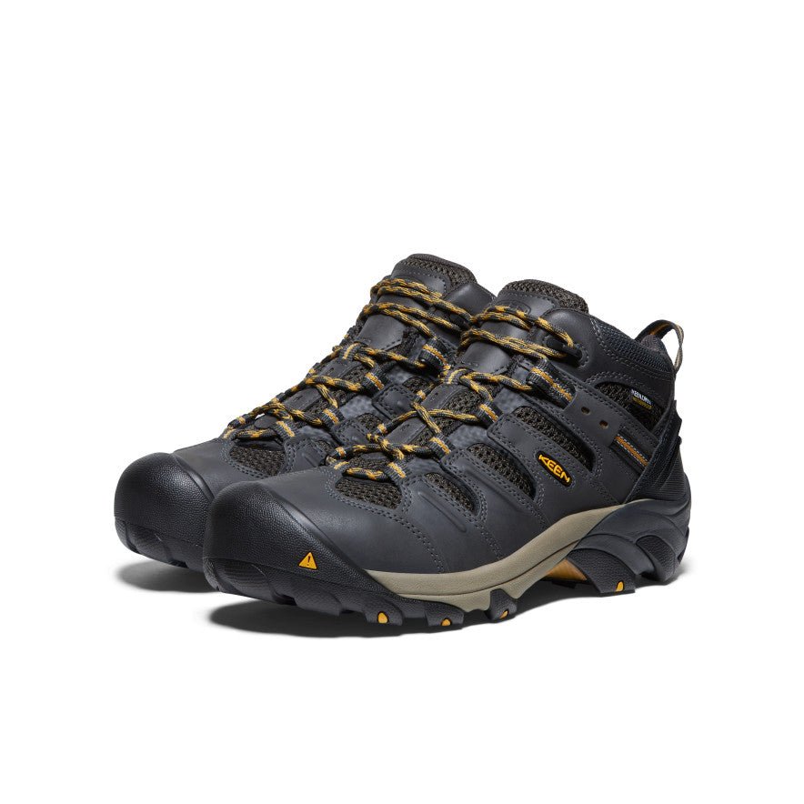 Mens Lansing Mid Waterproof Steel Toe RavenTawny Olive
