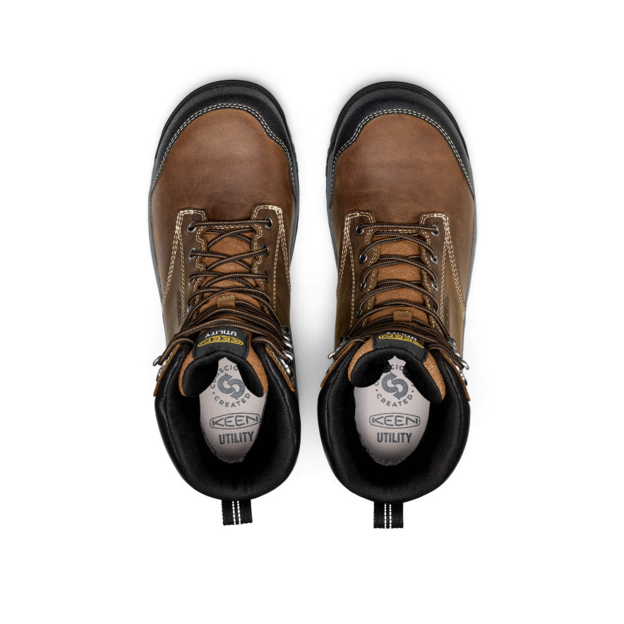 Mens Evanston 8 Waterproof Work Boot Carbon Toe BisonBlack
