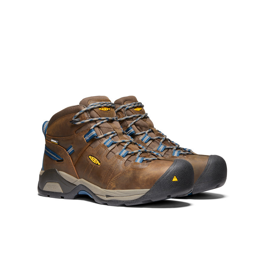 Mens Detroit XT Waterproof Boot Steel Toe Cascade BrownOrion Blue