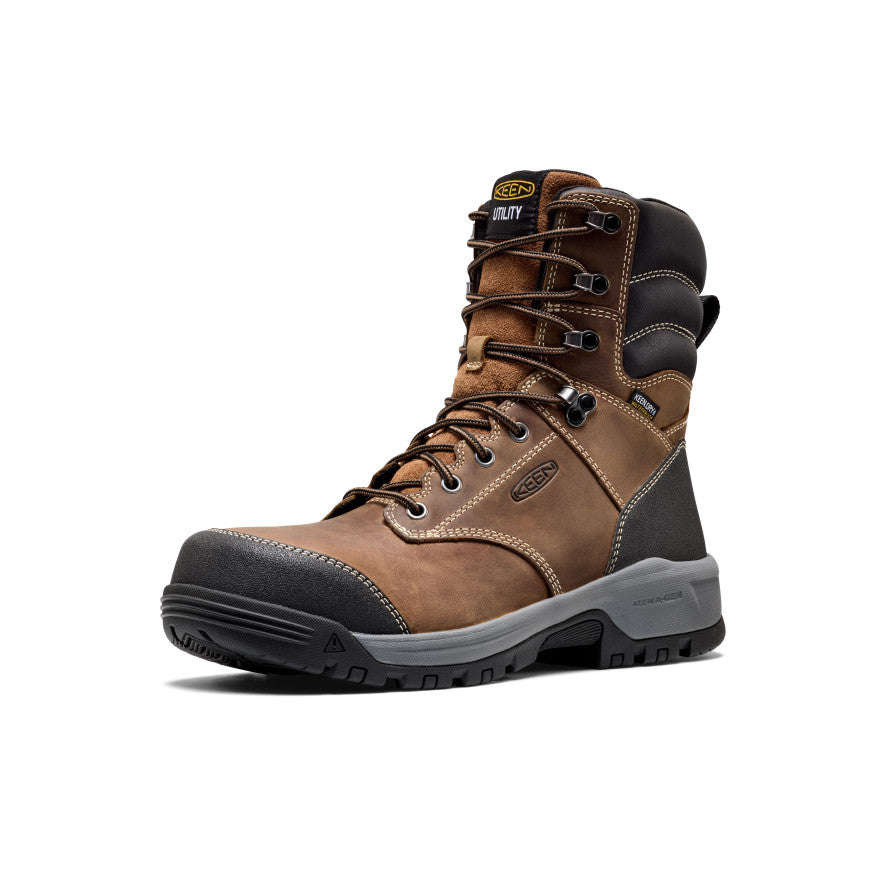 Mens Evanston 8 Waterproof Work Boot Carbon Toe BisonBlack