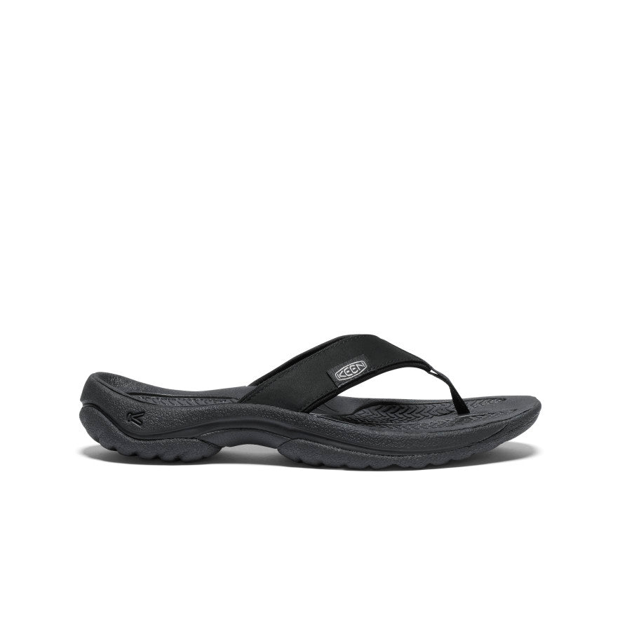 Womens Kona Leather Flip-Flop BlackVapor