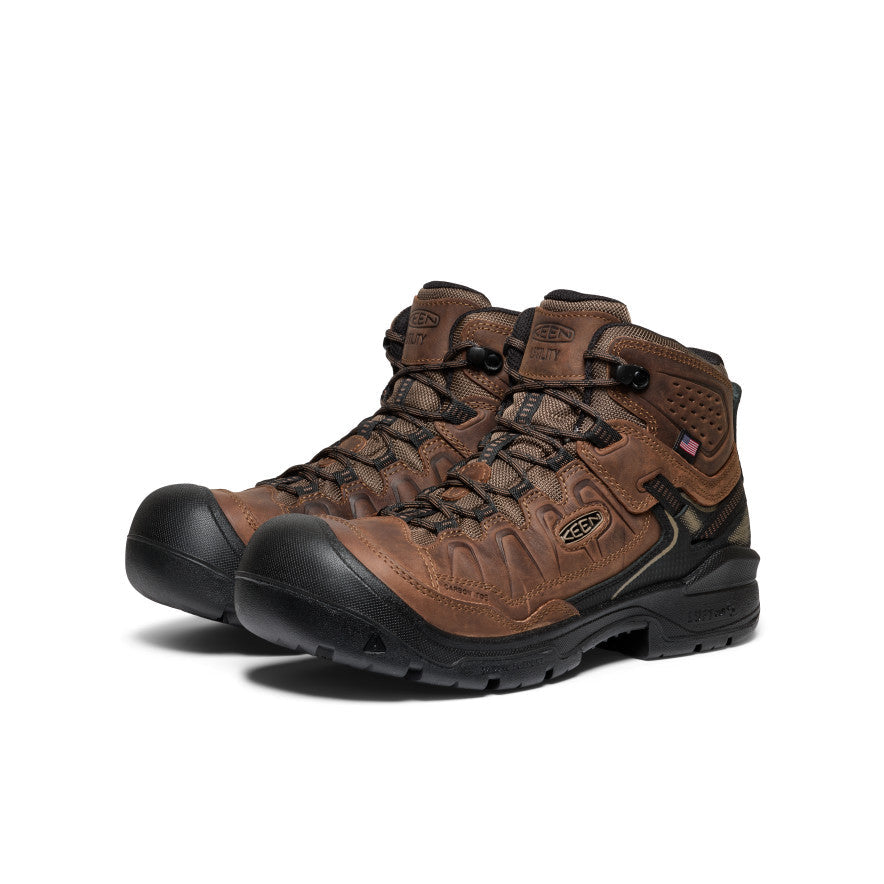 Mens Targhee IV Waterproof Work Boot Carbon Toe Dark EarthBlack