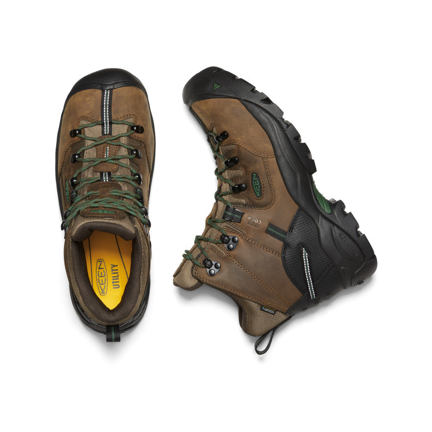 Mens Pittsburgh Energy 6 Waterproof Boot Carbon Toe Cascade BrownGreener Pastures