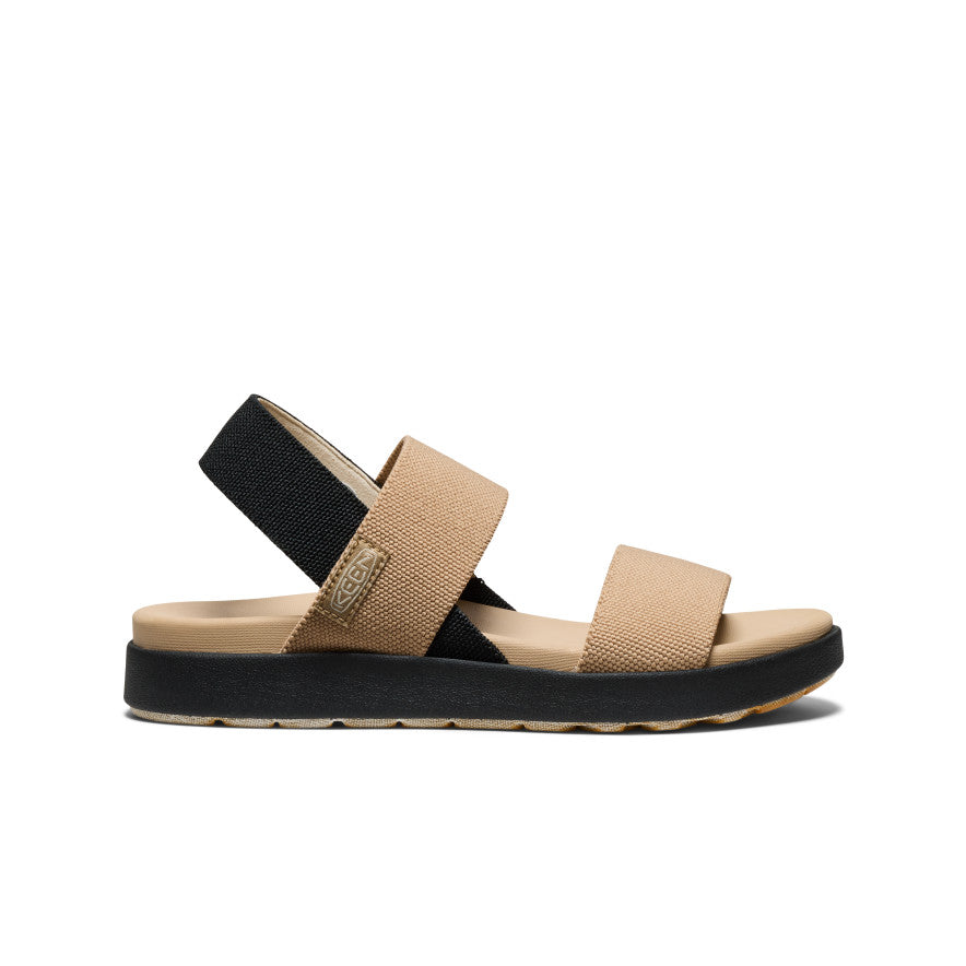Womens Elle Backstrap Sandal Wide CornstalkBlack