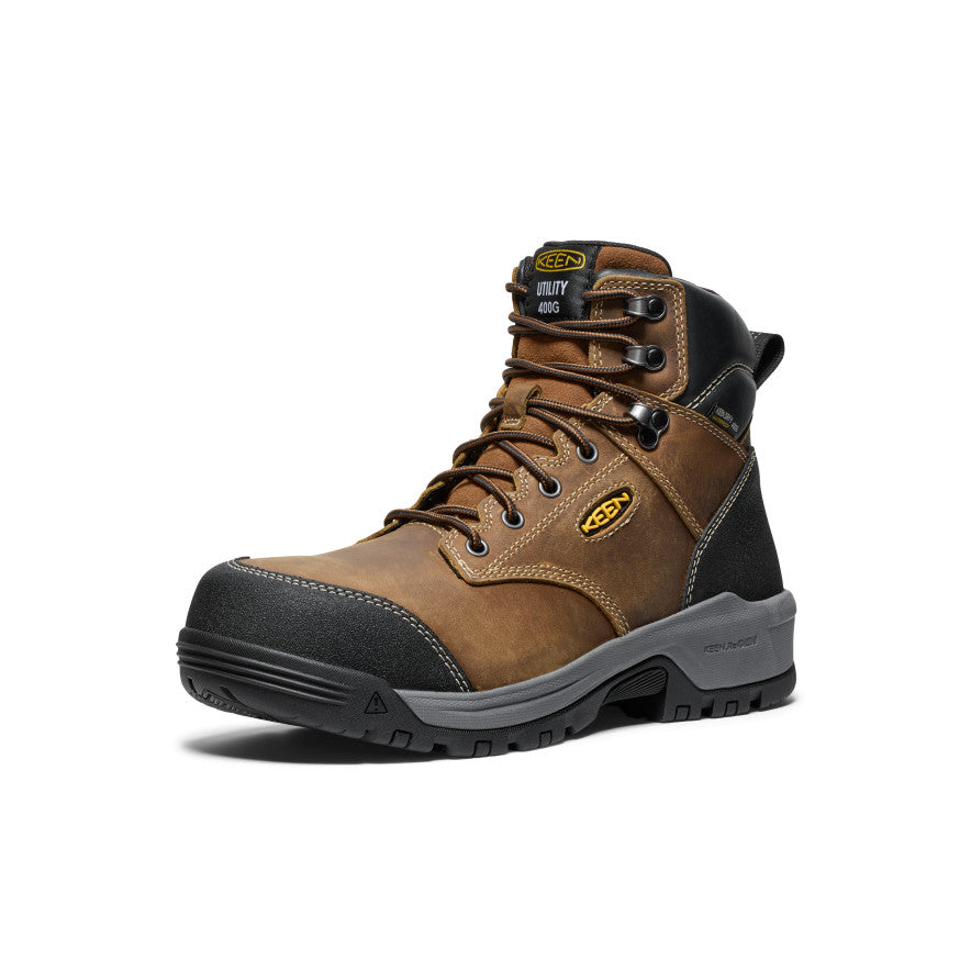 Mens Evanston 6 Insulated Waterproof Boot Carbon Toe BisonBlack