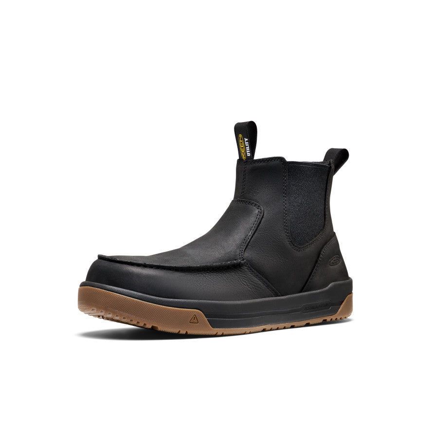 Mens Gibson Chelsea Work Boot Carbon Toe BlackGum