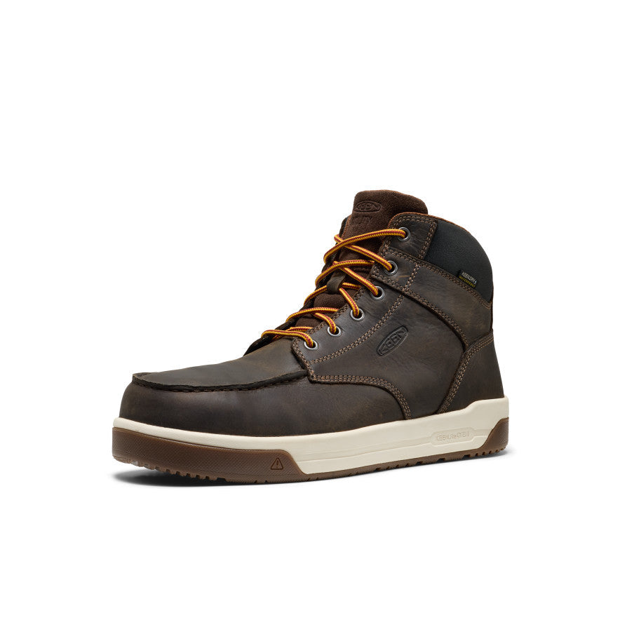 Mens Gibson Waterproof Work Boot Carbon Toe Cascade BrownGum