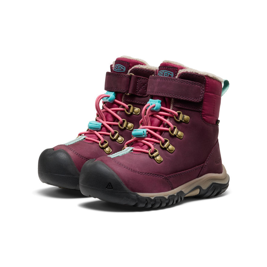Little Kids Kanibou Waterproof Winter Boot FigPink Lemonade