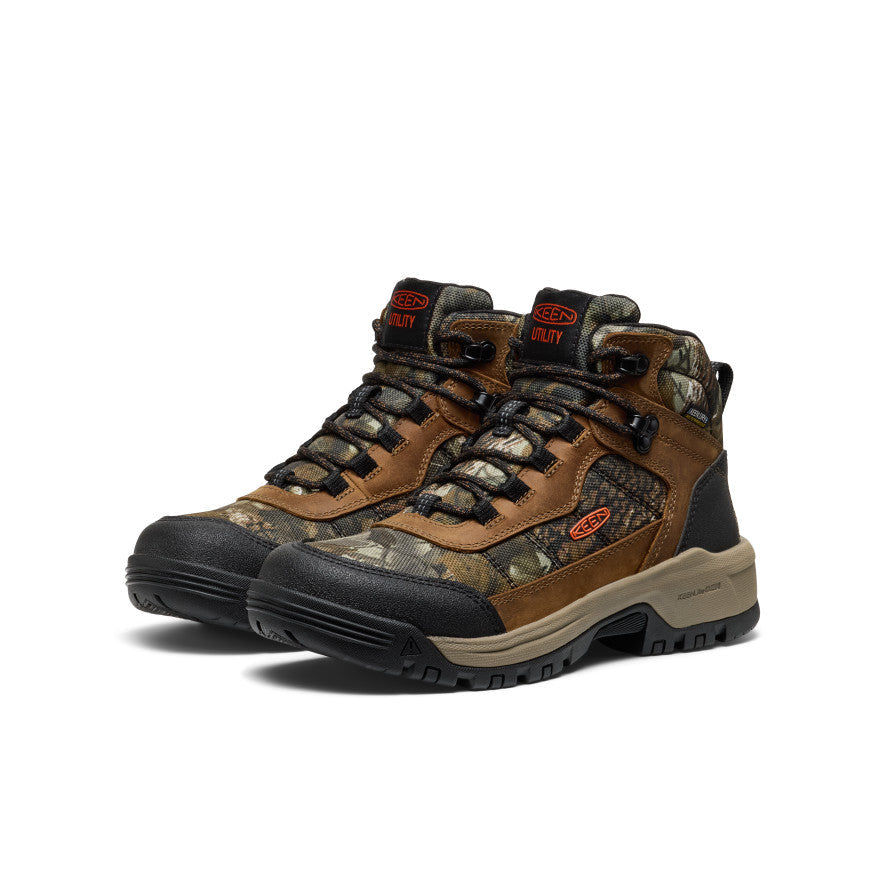 Womens Skokie Waterproof Work Boot Soft Toe CamoBlack