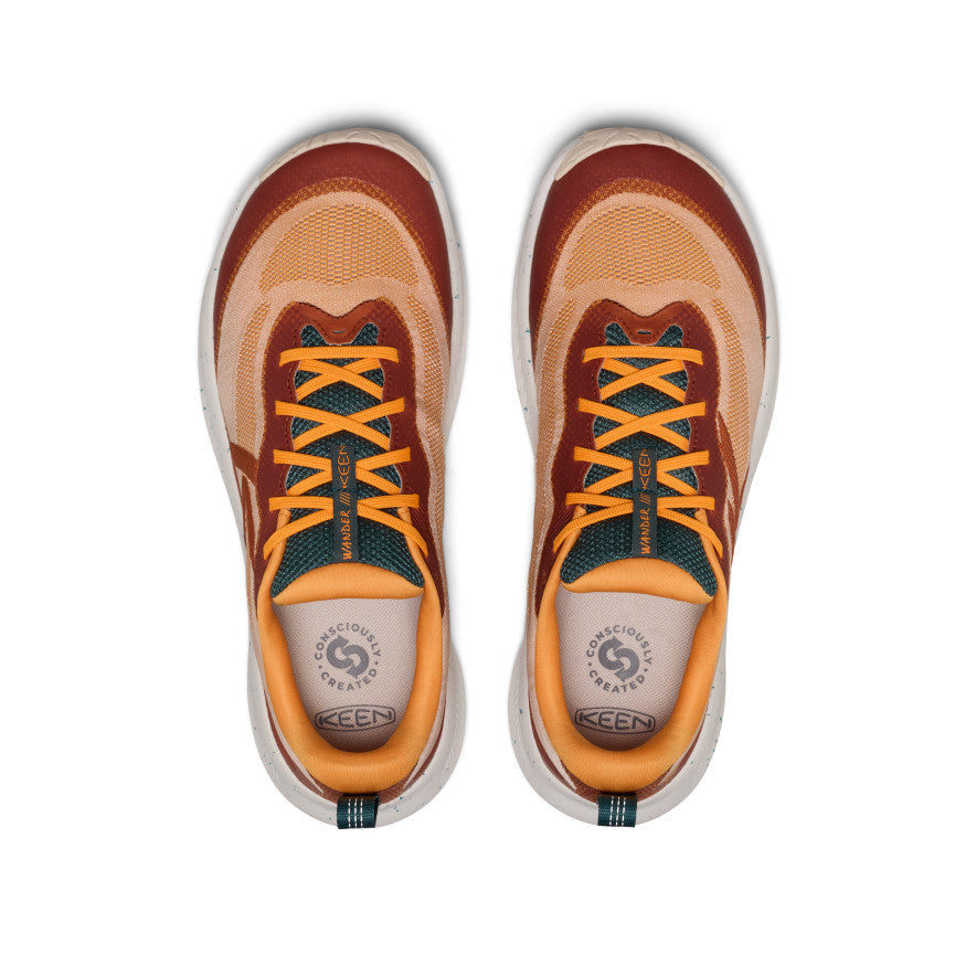Mens Wander Trail Running Shoe Fossil OrangeCarrot Curl