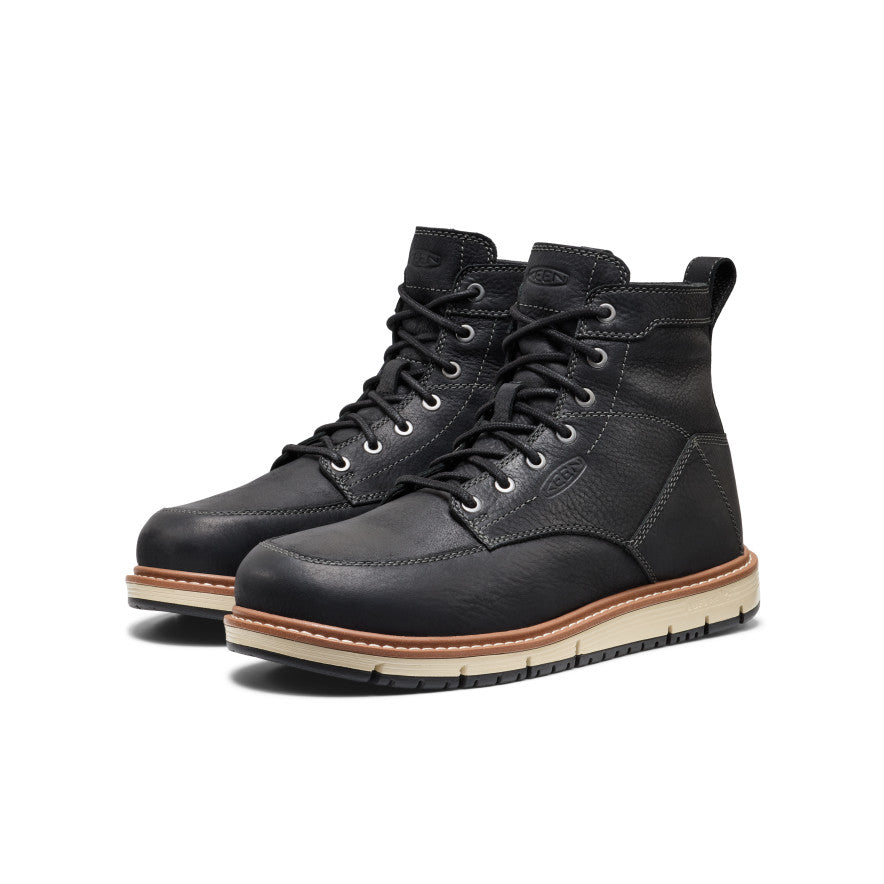 Mens San Jose 6 Boot Aluminum Toe BlackCaramel Cafe