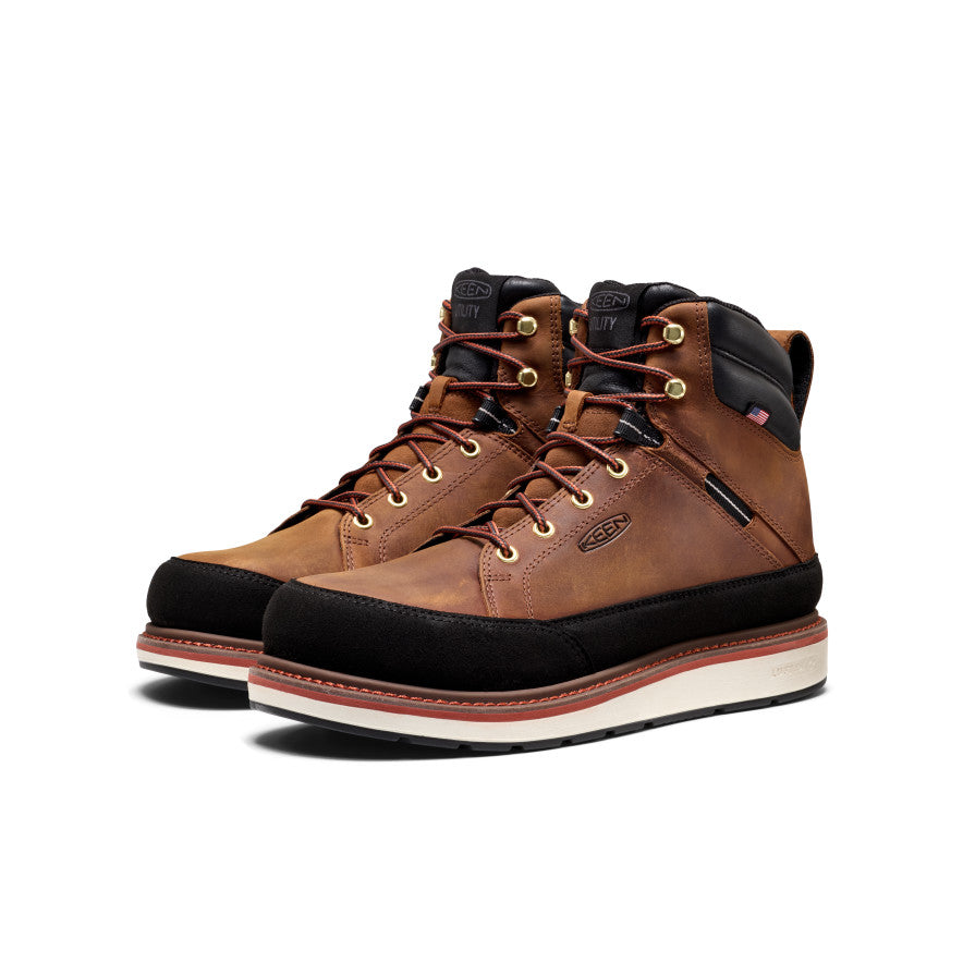 Mens Liberty Racer 6 Waterproof Work Boot Carbon Toe BisonBlack