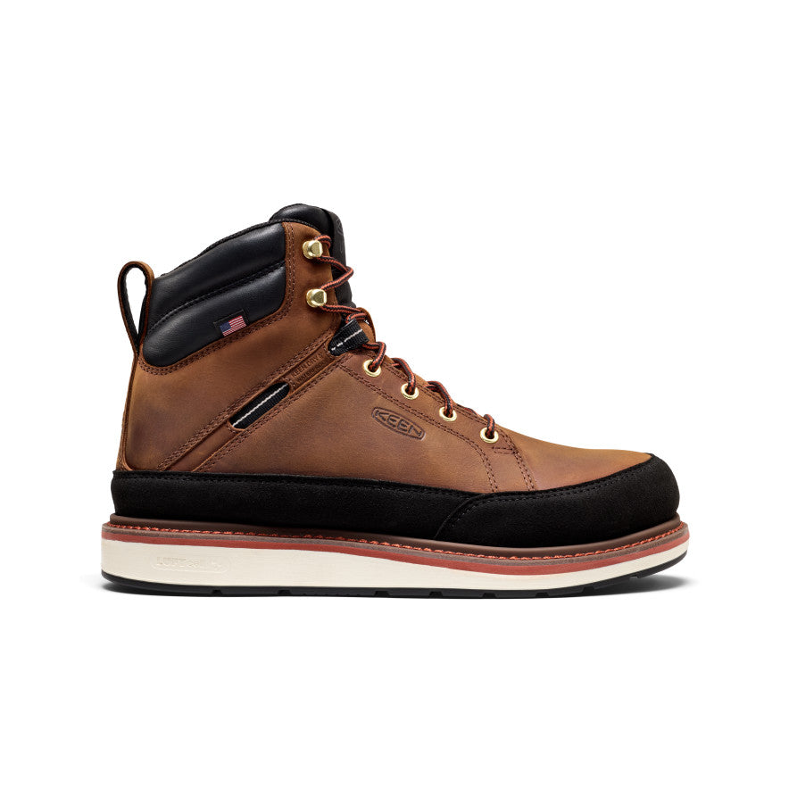 Mens Liberty Racer 6 Waterproof Work Boot Carbon Toe BisonBlack