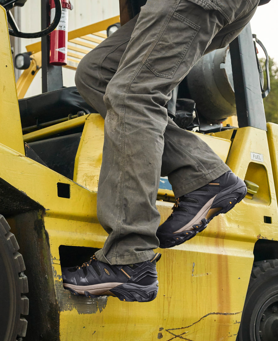 Mens Lansing Mid Waterproof Steel Toe RavenTawny Olive