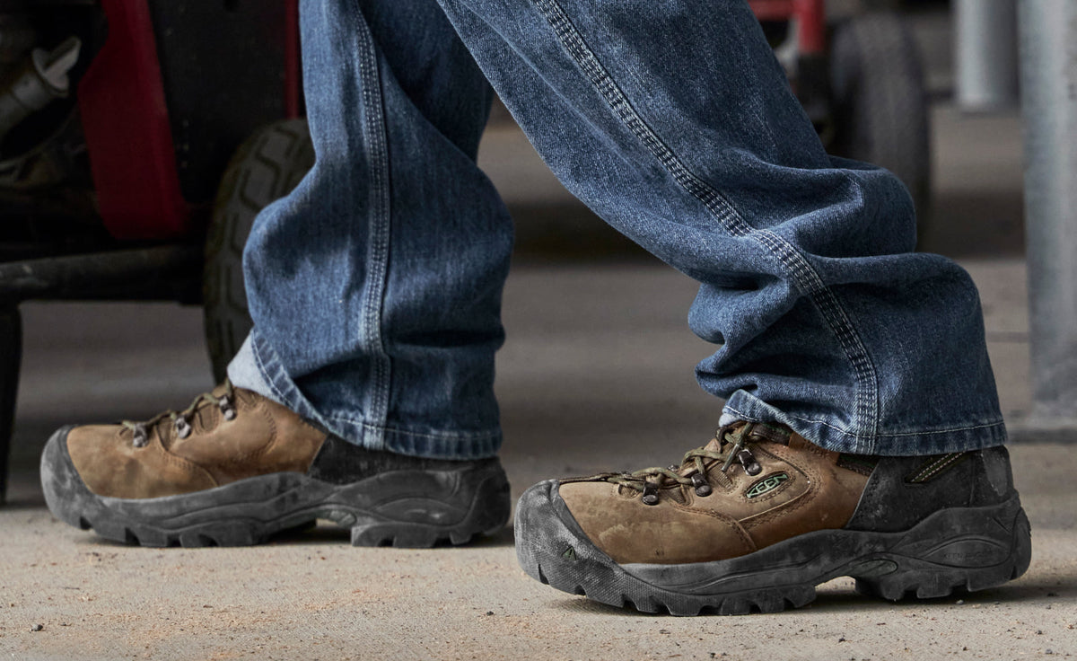 Mens Pittsburgh Energy 6 Waterproof Boot Soft Toe Cascade BrownBlack