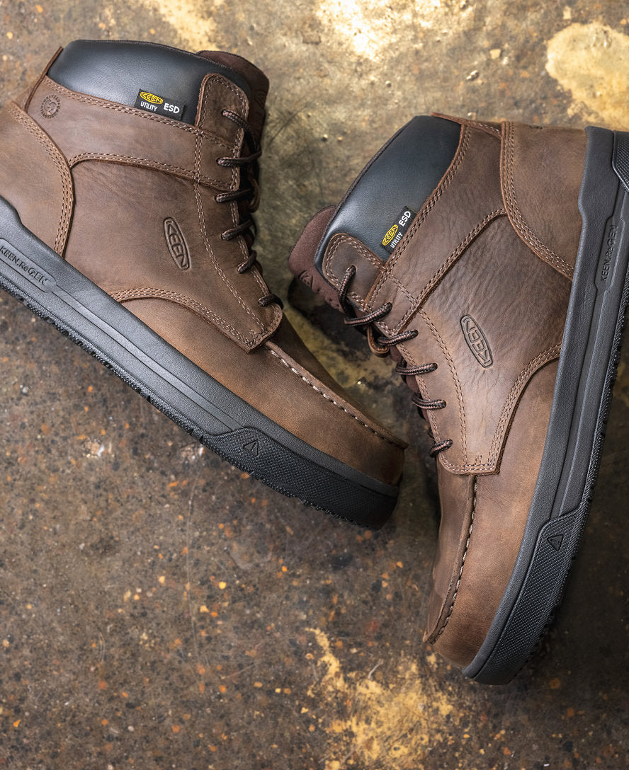 Mens Gibson ESD Boot Carbon Toe Cascade BrownBlack