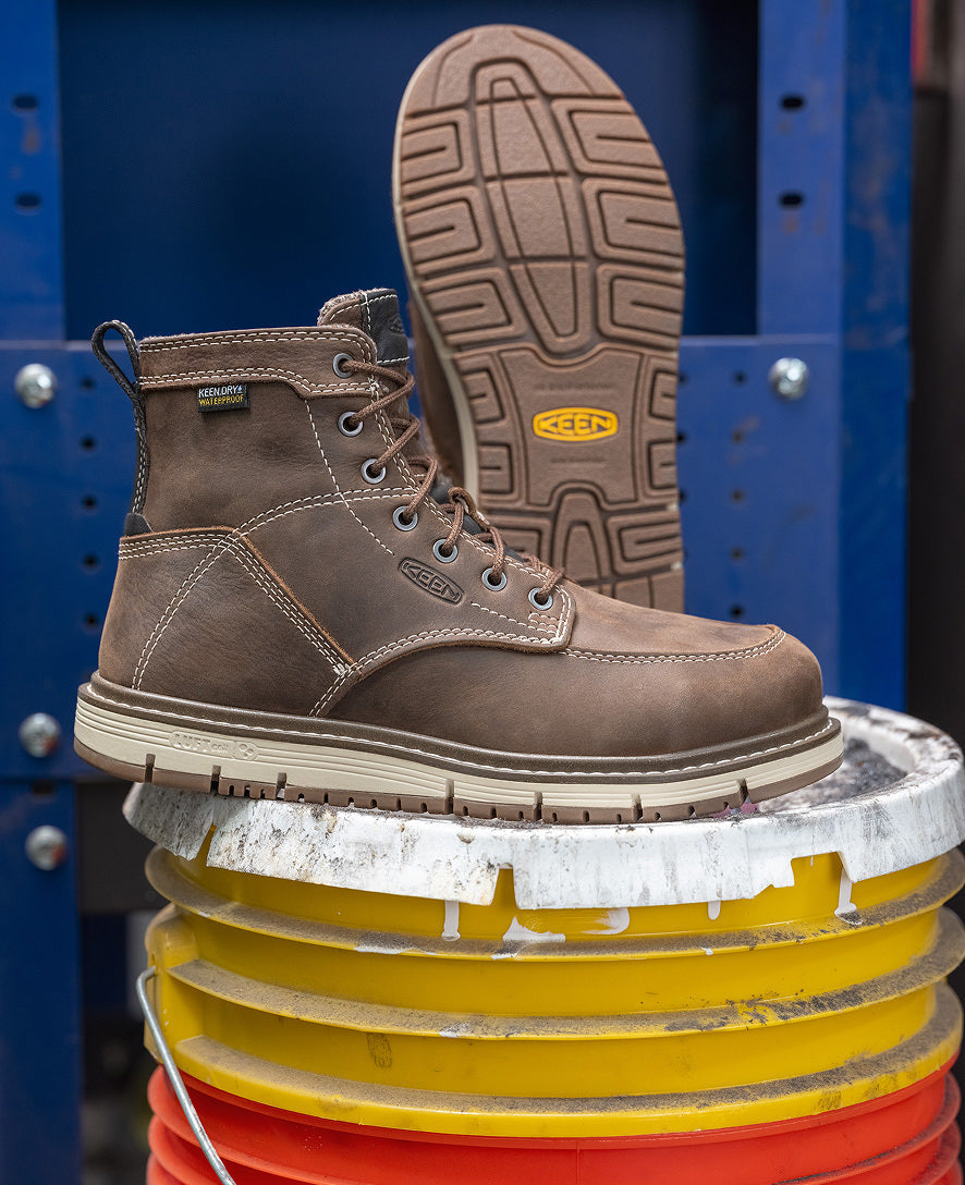 Womens San Jose 6 Waterproof Boot Aluminum Toe Cascade BrownGum
