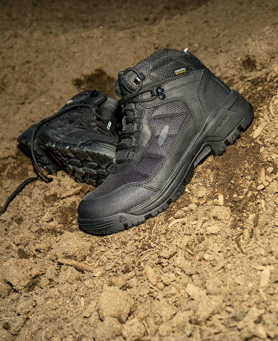 Mens Skokie Waterproof Work Boot Soft Toe BlackBlack