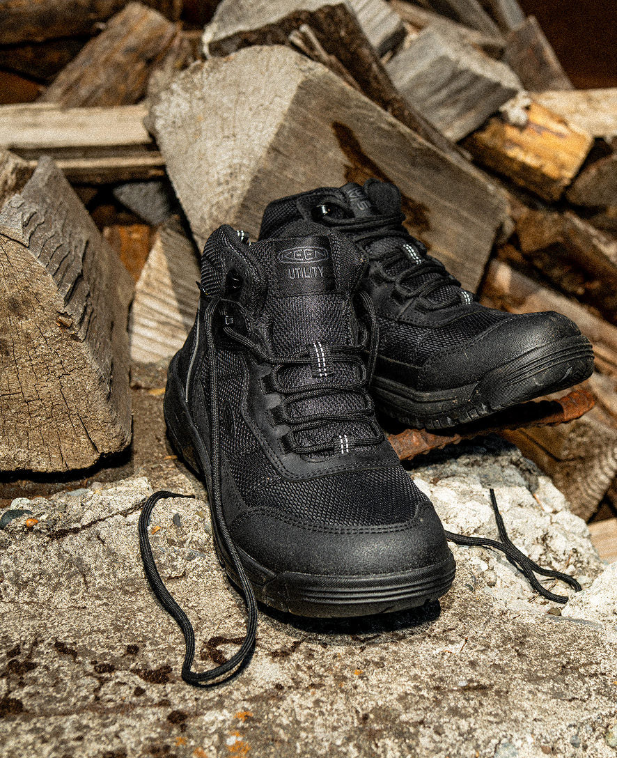 Mens Skokie Waterproof Work Boot Soft Toe BlackBlack