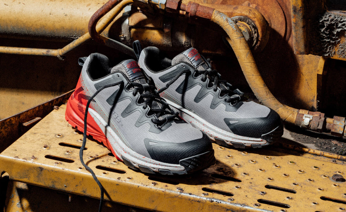 Mens Targhee Blur Work Shoe Carbon Toe Steel GreyBlack