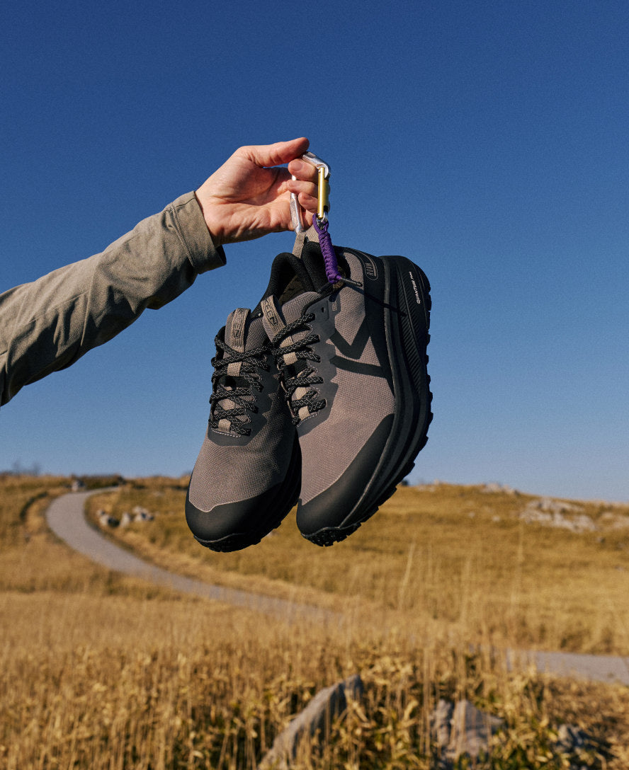Mens Roam Waterproof Trail Running Shoe Steel GreyBlack